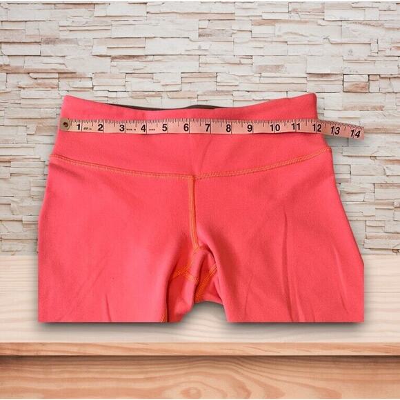 Lululemon Wunder Under Leggings Bright Coral Size 4 EUC - Picture 5 of 5
